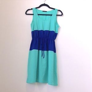 Two tone blue dress